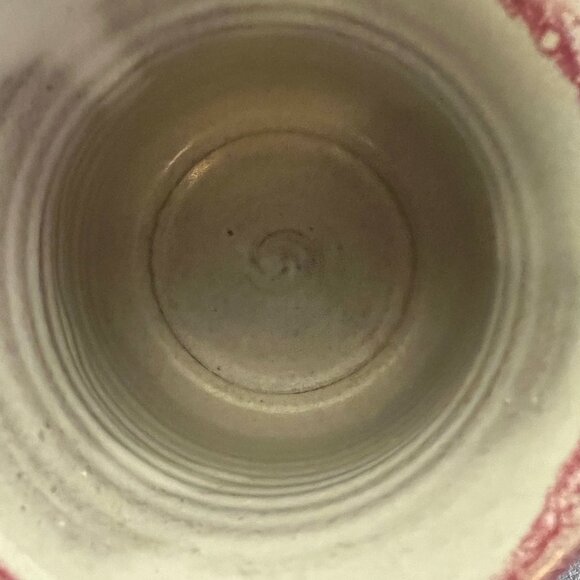 Hand Crafted Studio Art Pottery Mug Hand Painted Abstract Floral ~ Artist Signed - Picture 12 of 15